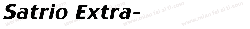 Satrio Extra字体转换